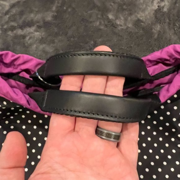 Dolce & Gabbana Black Dotted Adjustable Drawstring Women Nap Sack Bag - Picture 6 of 10